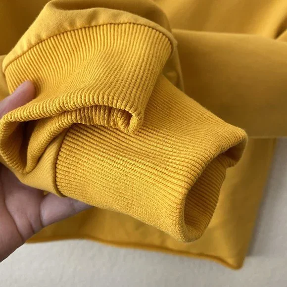 Zyia Long Sleeve Mustard Yellow Cropped Sweatshirt size XS - Picture 3 of 6